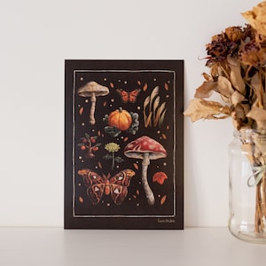 A4, A5 // Fall Autumn of New Horizons // illustration, drawing, art print, poster, nature study