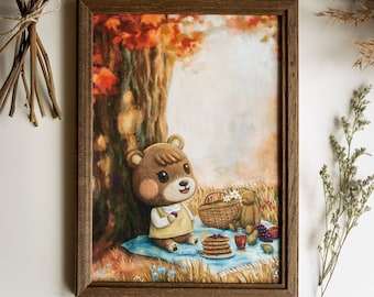 A5 // Animal villager "Maple" illustration // art print, poster