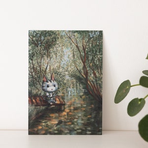 A5, A4 // Animal Crossing Lolly villager painting // illustration, poster, art print, digital print