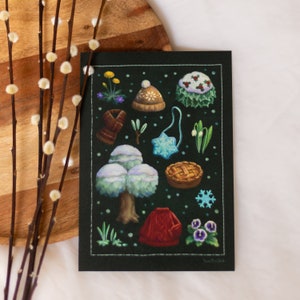 A5 // Elementos de Inverno de Novos Horizontes // Ilustração, Desenho, Impressão Artística, Pôster, Estudo da Natureza