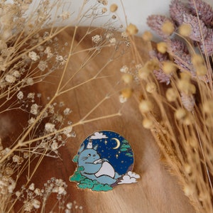 pin // Totoro & Chibi, starry night hard enamel pin Bild 5