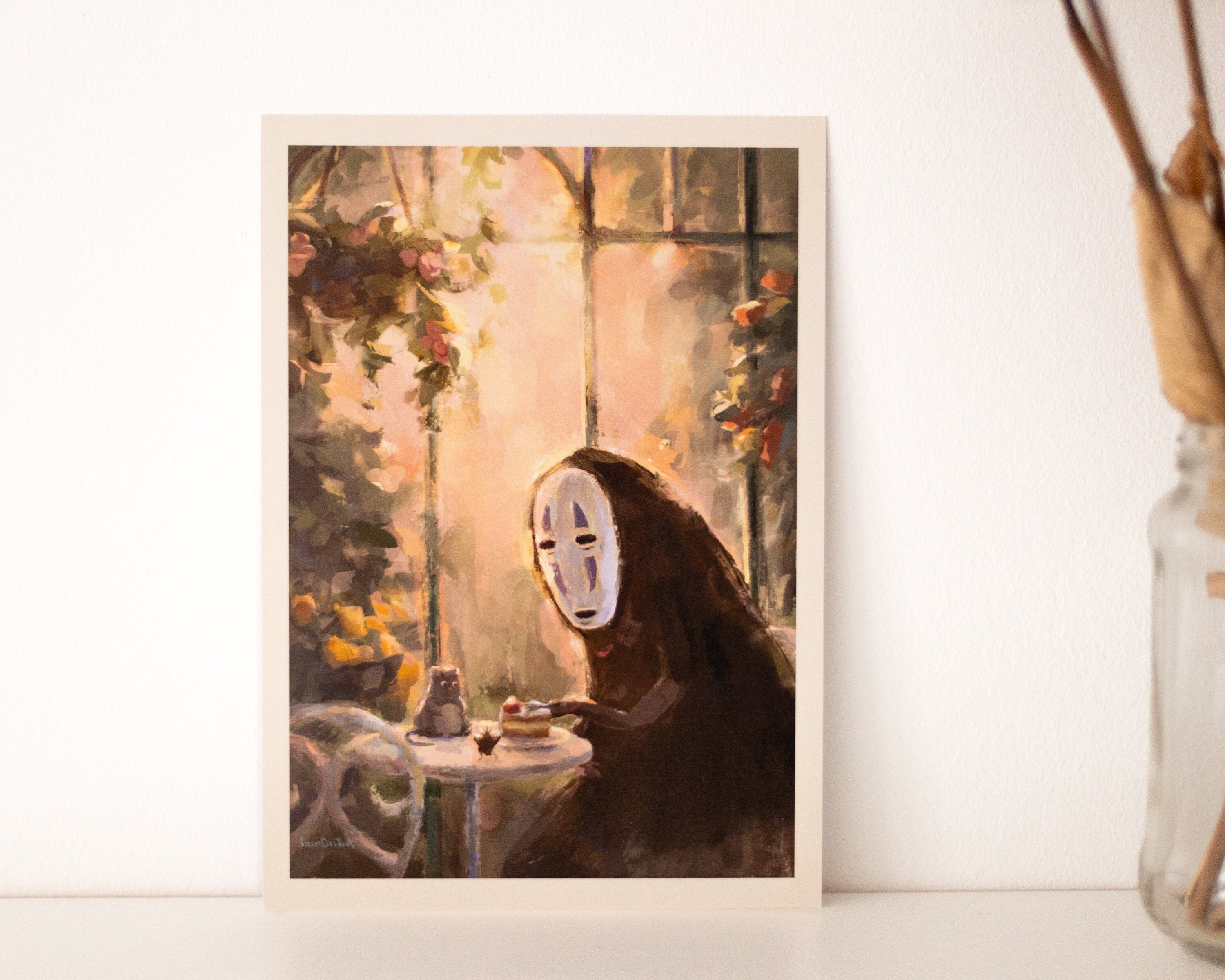 A4、A5 // カオナシ（顔なし） - 温室のお茶会風景 | イラスト、アート