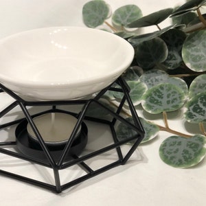 Wax Melt Burner // Geometric Wax Warmer // Ceramic Oil Burner // Wax Snap Bar Melter // Aromatherapy Burner