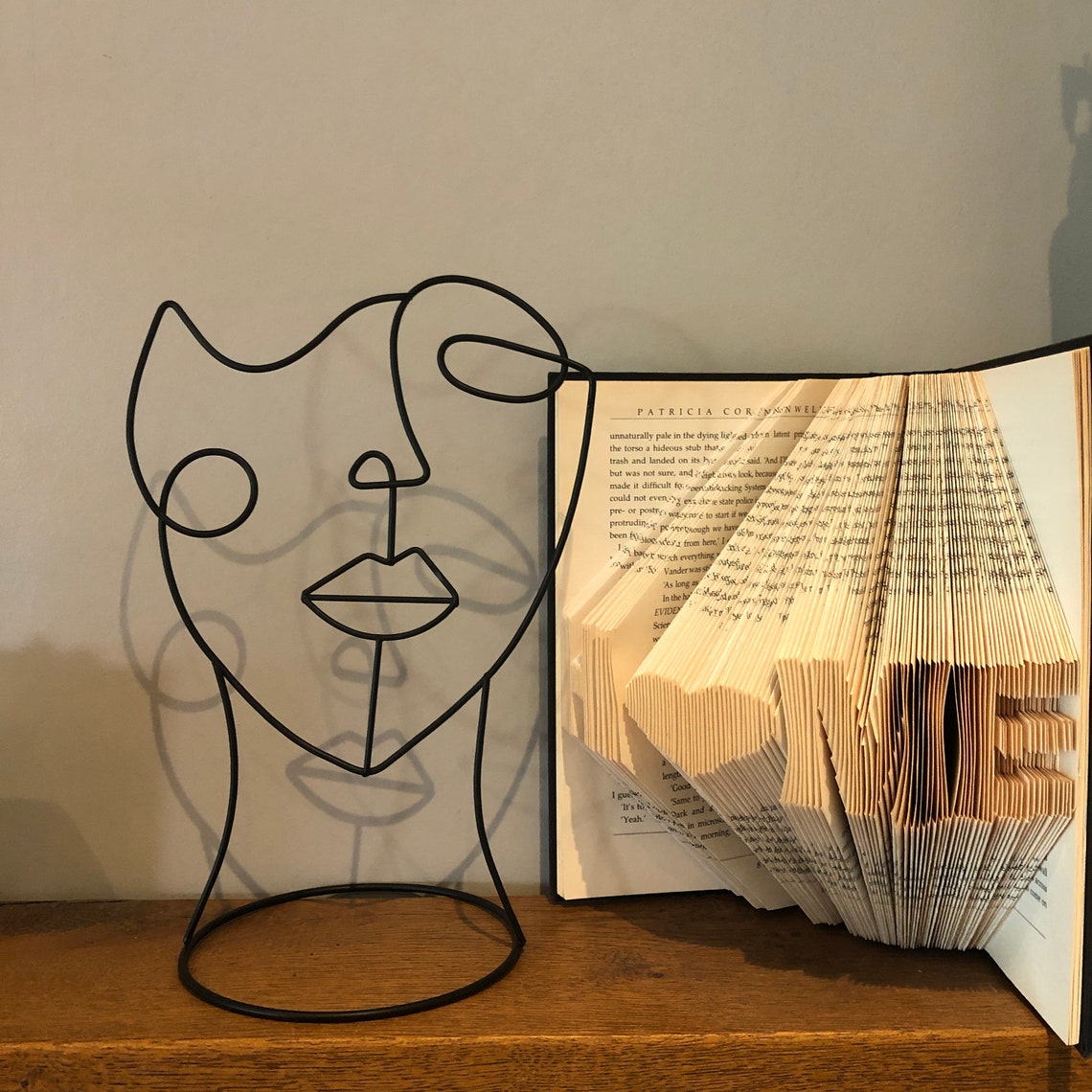 Wire Face Sculpture Contemporary Wire Line Art Face. Home | Etsy