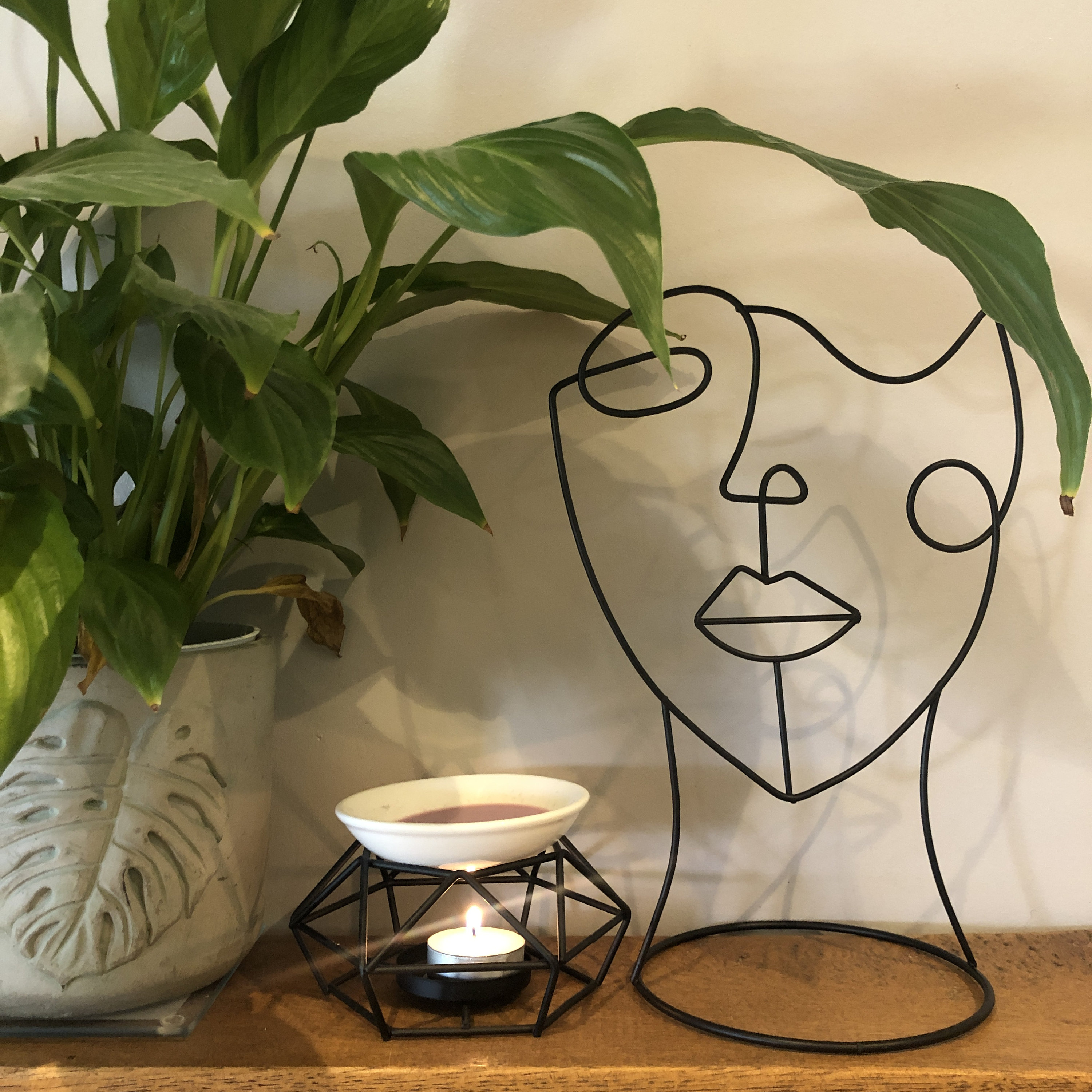 Wire Face Sculpture Contemporary Wire Line Art Face. Home | Etsy