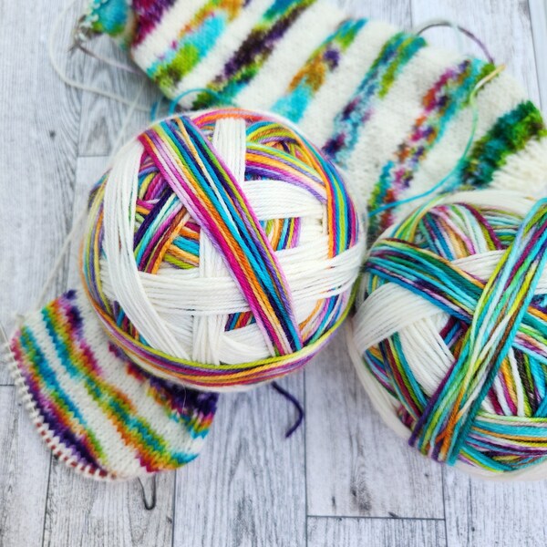 Confetti Self-striping Hand Dyed Yarn