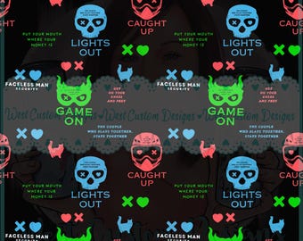 Lights Out Caught Up Seamless Pattern, BookTok Design (Digital Download)