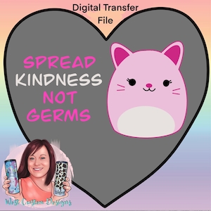 DIGITAL DOWNLOAD Squishmallow Celenia Kindness Digital Design Download for tumblers, clothing, stickers etc