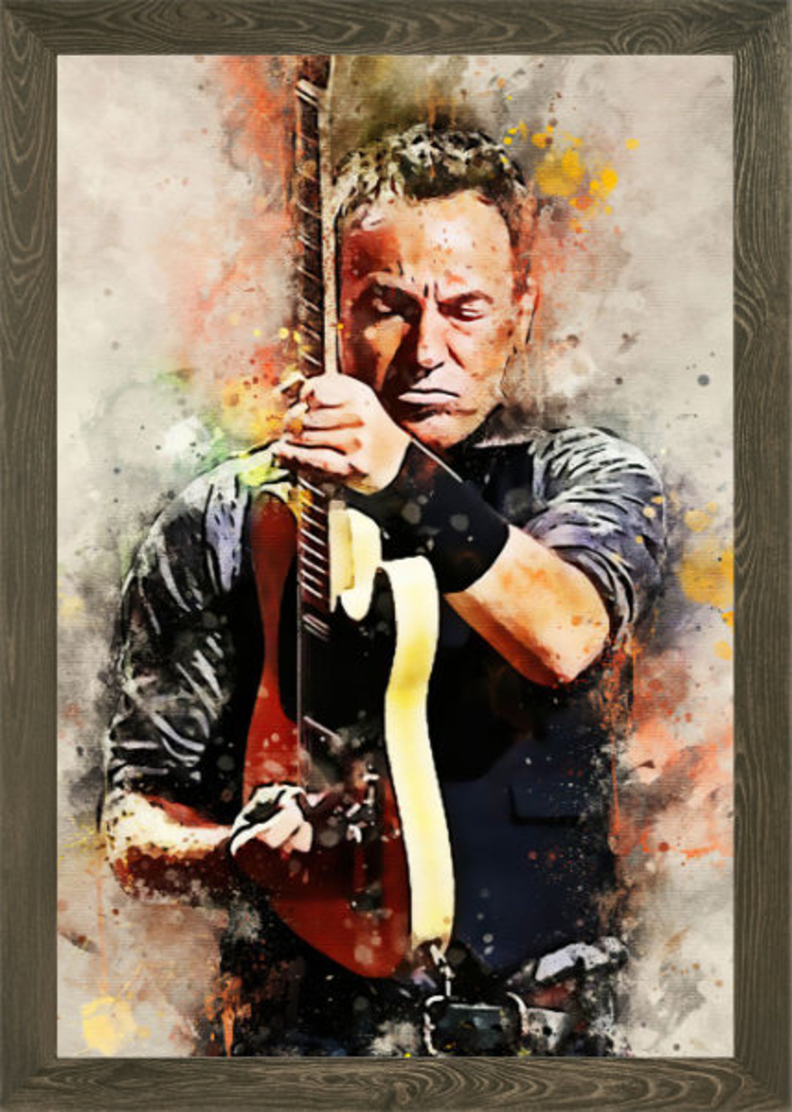 Bruce Springsteen Poster Wall Art Prints Art painting Home Etsy
