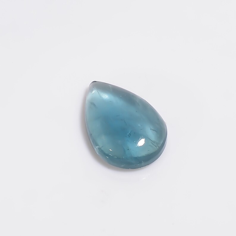 Gem For Pendent 14 Ct 19X14X6 mm Loose Gemstone Natural Green Fluorite Pear Shape Cabochon Fluorite Gemstone For Making Jewelry