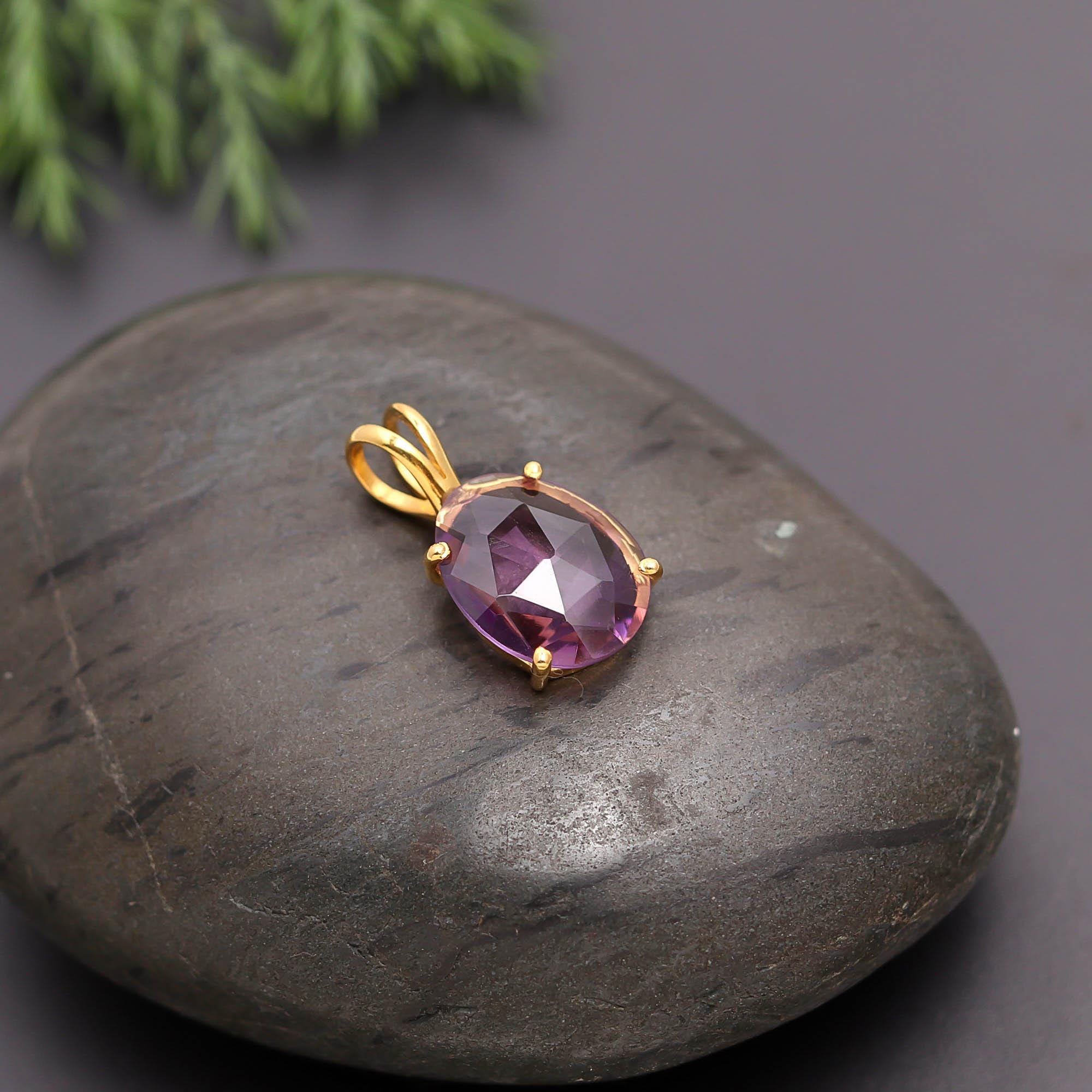イヤリング・ノンホールピアス Classy  pink Amethyst 14kgf