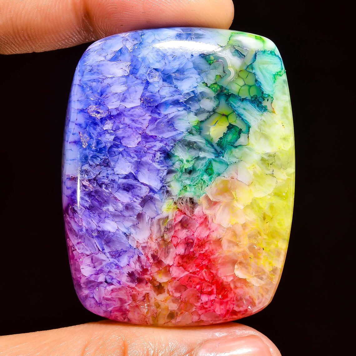 Natural Rainbow Solar Quartz Mix Shape Cabochonloose Etsy UK