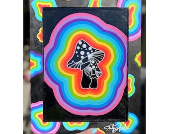 3D Regnbågssvamp Original Canvas