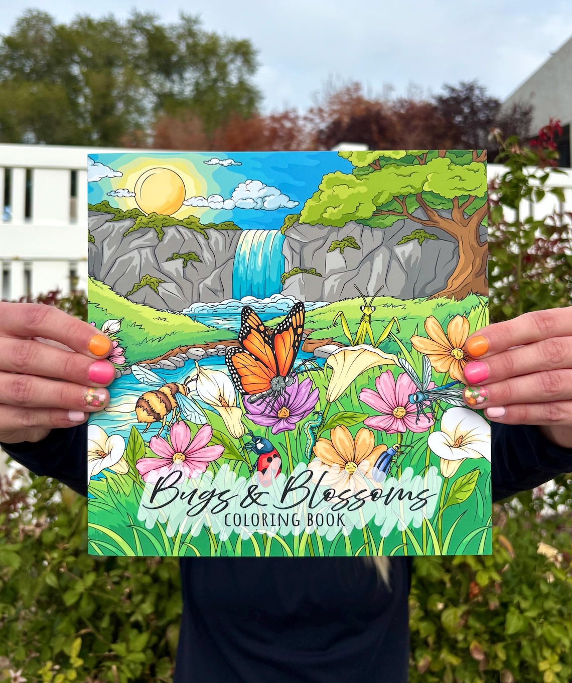 Bugs & Blossoms Coloring Book - intricate insect and flower illustrations