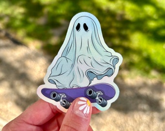 Skater Ghost Holographic Sticker