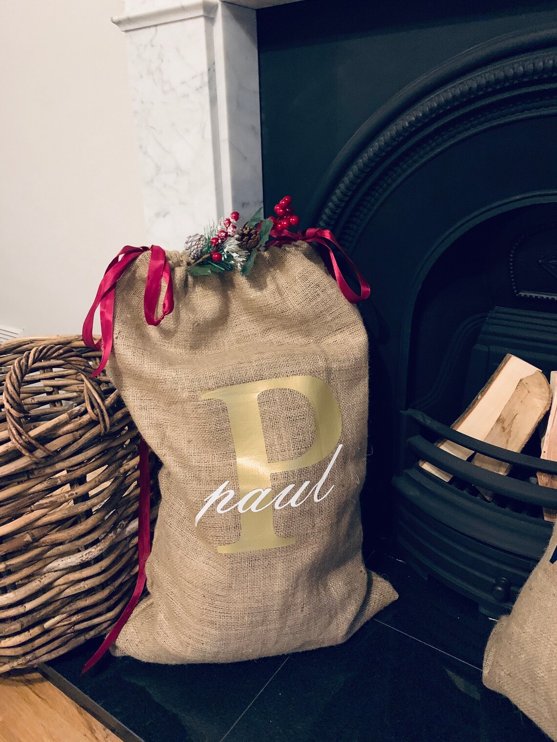 Personalised Handmade Hessian Gift Sacks Birthday/christmas - Etsy UK