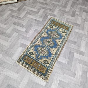 2x4 vintage Turkish Uşak Rug Anatolian Rug, Oushak Mini Rug, 2x4 Door Mat Rug, Small Rug, Antique Rug, Handmade Rug,2x4 b batdroom Rug