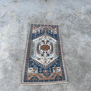 2x4 vintage Turkish carpet  Anatolian Rug, Oushak Rug, Mini Rug, 2x4 Door Mat Rug, Small Rug, Antique Rug, Handmade Rug,2x4 b batdroom ruh