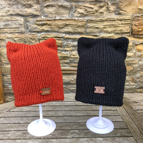 Cat Ear Hat - Fox Ear Hat - Handmade