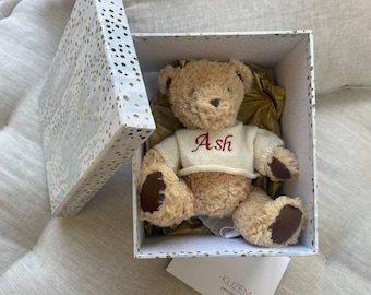 Personalised Teddy Bear Toy Baby Custom Embroidered Name Gift