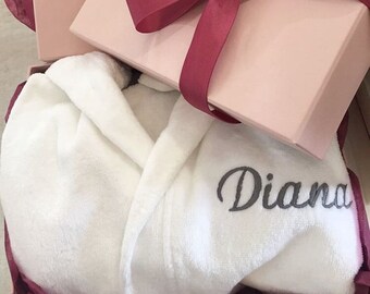 Easter Custom Baby Angel Wings Bathrobe Embroidered Cotton Personalised Name Fleece Kid Dressing Gown Birthday Babyshower Gift