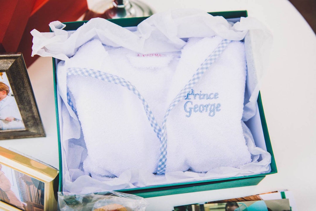 Royal Prince Custom Baby Bathrobe Kid Dressing Gown Embroidered Name