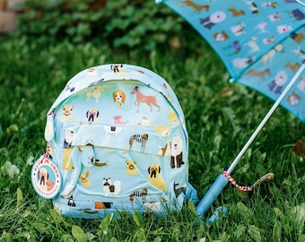 Personalised Animal backpack, nursery backpack, embroidered toddler nursery, personalized nursery bag, 1st birthday gift, monogrammed bag