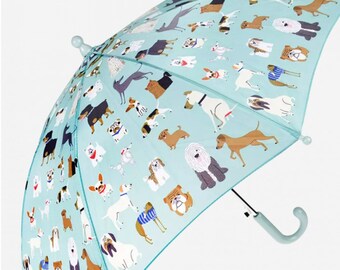 Personalised Kids Puppy Dog Umbrella Custom Monogrammed Name Child Rain Accessory Back to School Birthday Christmas Gift Baby