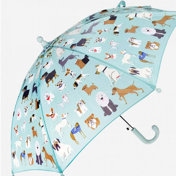 Parapluie personnalisé pour enfants, chiot, chien, nom monogrammé personnalisé, accessoire de pluie pour enfant, cadeau d'anniversaire de noël pour bébé