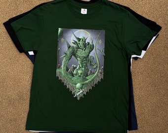 Fern the Human Adventure Time T-Shirt  by s_k_a_r_t, Dark Aesthetic Art, Creepy Green Shirt, Halloween Gothic Present, Cool AT merch