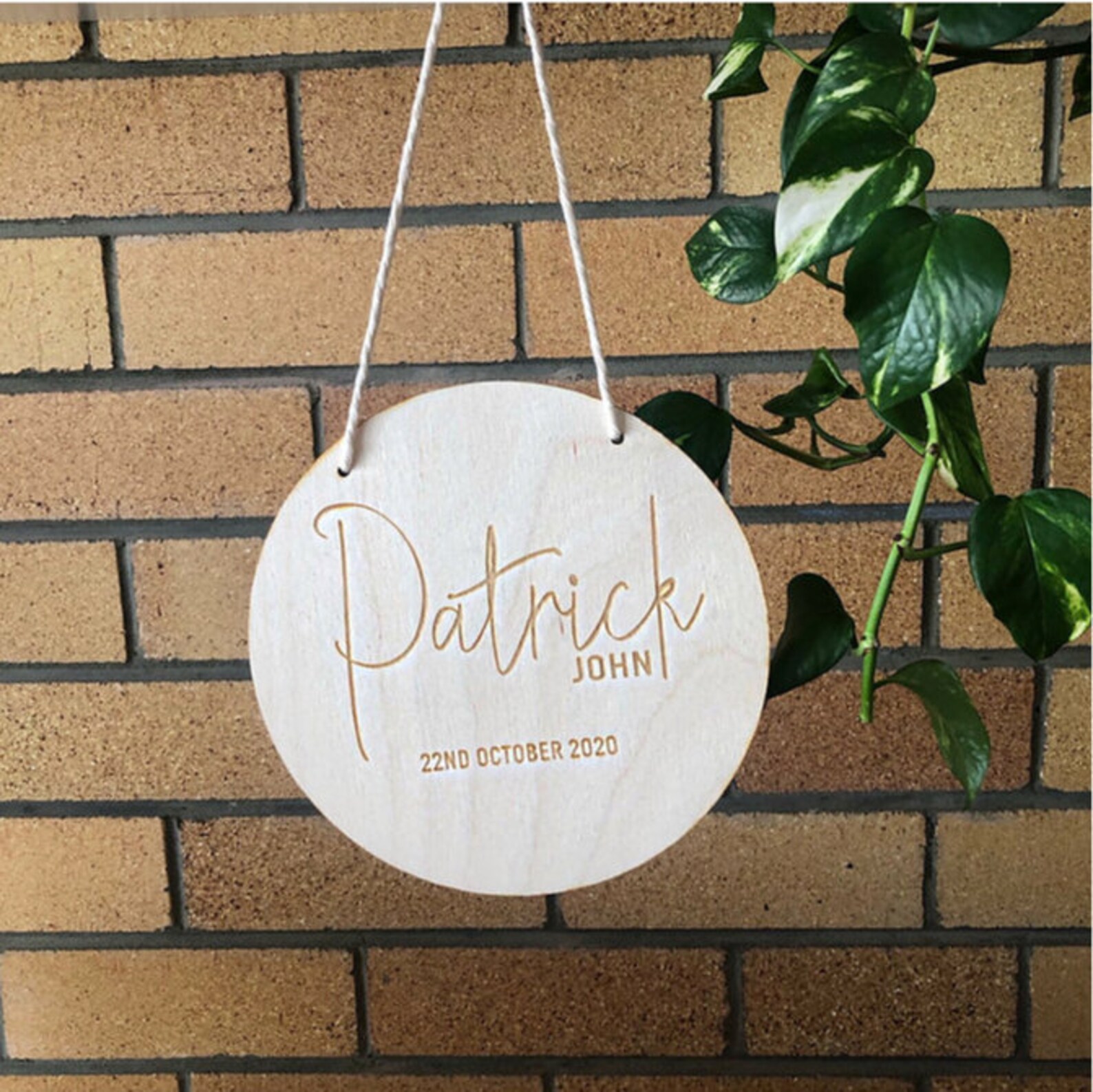 Custom Personalised Baby Birth Plaque Etsy