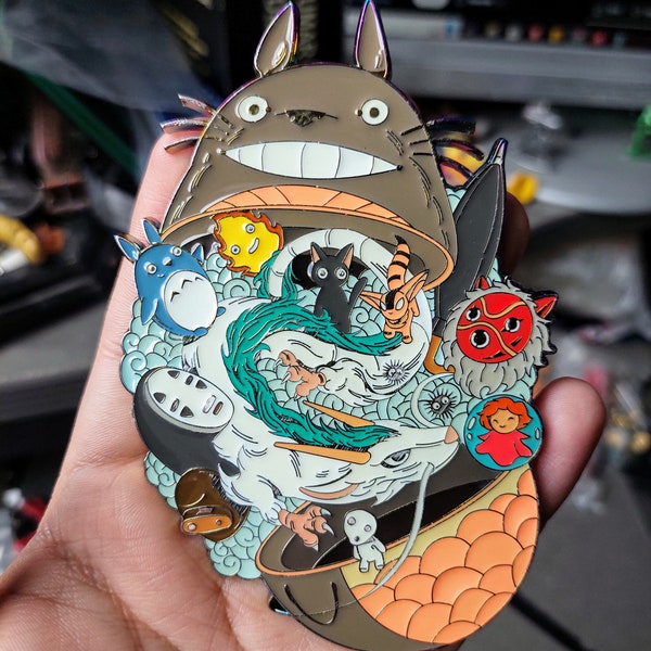 Ghibli egg enamel pin