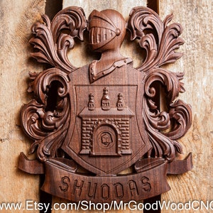 Skuddas Family Crest | Personalized Coat of Arms | Family Heirloom | Best Man Gift | Custom Wedding Gift | Heraldry | Handmade