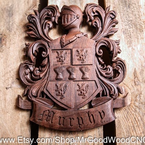 Murphy Family Crest | Personalized Coat of Arms | Family Heirloom | Best Man Gift | Custom Wedding Gift | Heraldry | Handmade