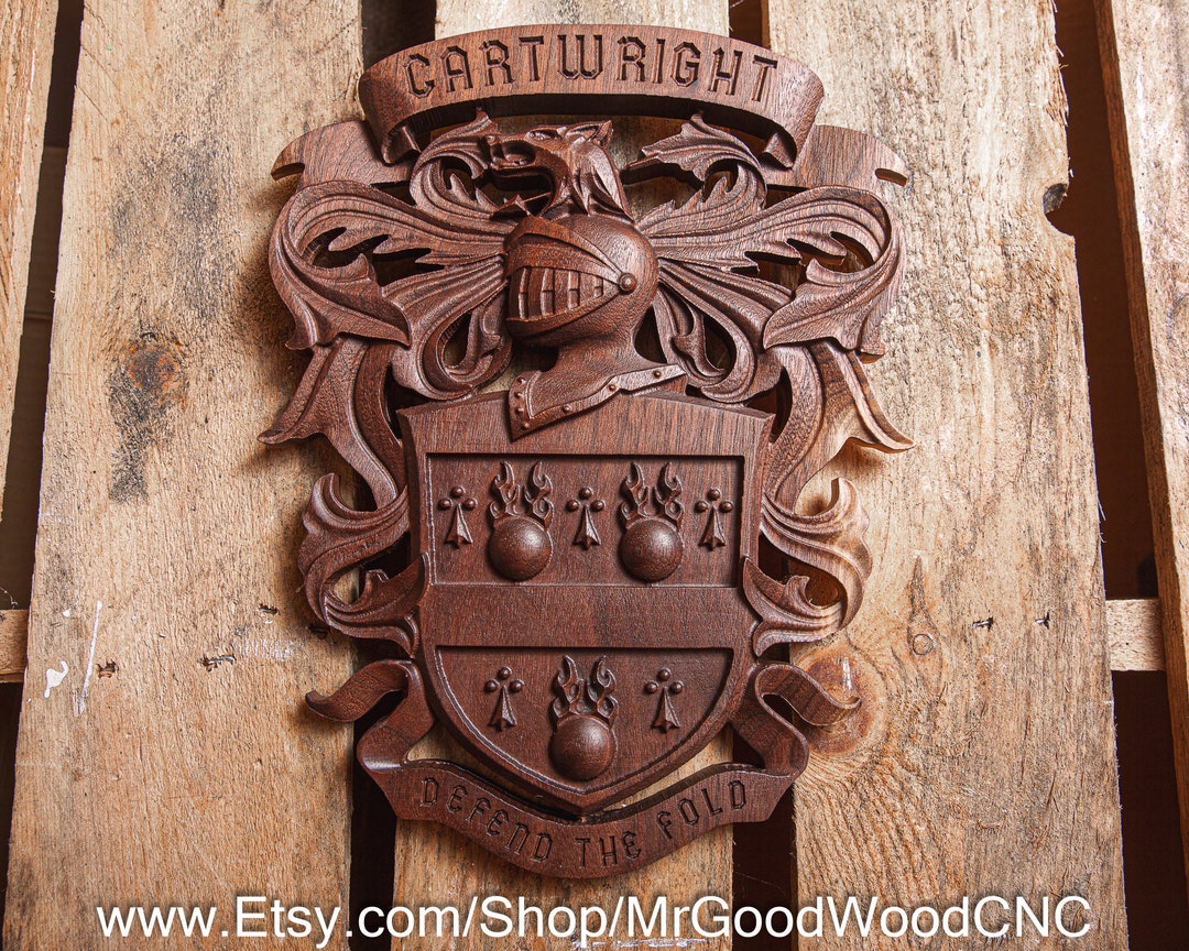 Cartwright Family Crest Coat of Arms Personalized Wedding Gift Family