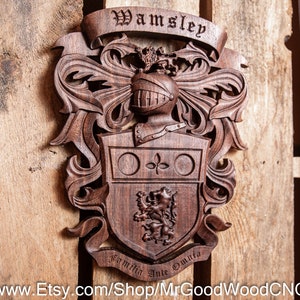 Wamsley Family Crest | Coat of Arms | Personalized Wedding Gift | Family history | Groomsman