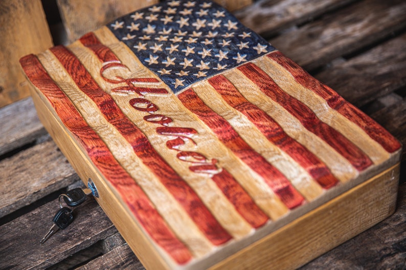 Custom American Flag Gun Safe Pistol Case Custom Handgun Etsy