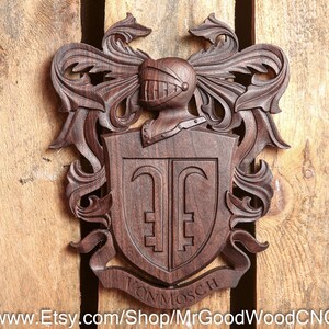 Vonmosch Family Crest | Personalized Coat of Arms | Family Heirloom | Best Man Gift | Custom Wedding Gift | Heraldry | Handmade