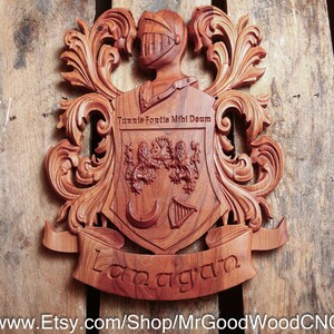 Lanagan Family Crest | Personalized Coat of Arms | Family Heirloom | Best Man Gift | Custom Wedding Gift | Heraldry | Handmade