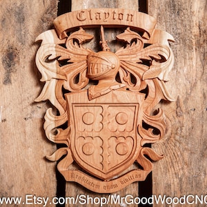 Clayton Family Crest | Coat of Arms | Personalized Wedding Gift | Family history | Groomsman