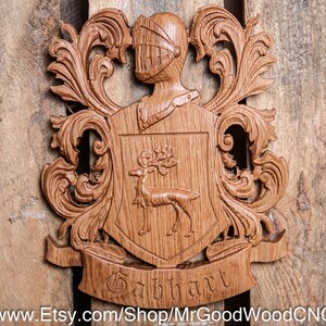 Gabhart Family Crest | Personalized Coat of Arms | Family Heirloom | Best Man Gift | Custom Wedding Gift | Heraldry | Handmade