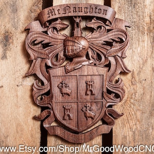 McNaughton Family Crest | Coat of Arms | Personalized Wedding Gift | Family history | Groomsman