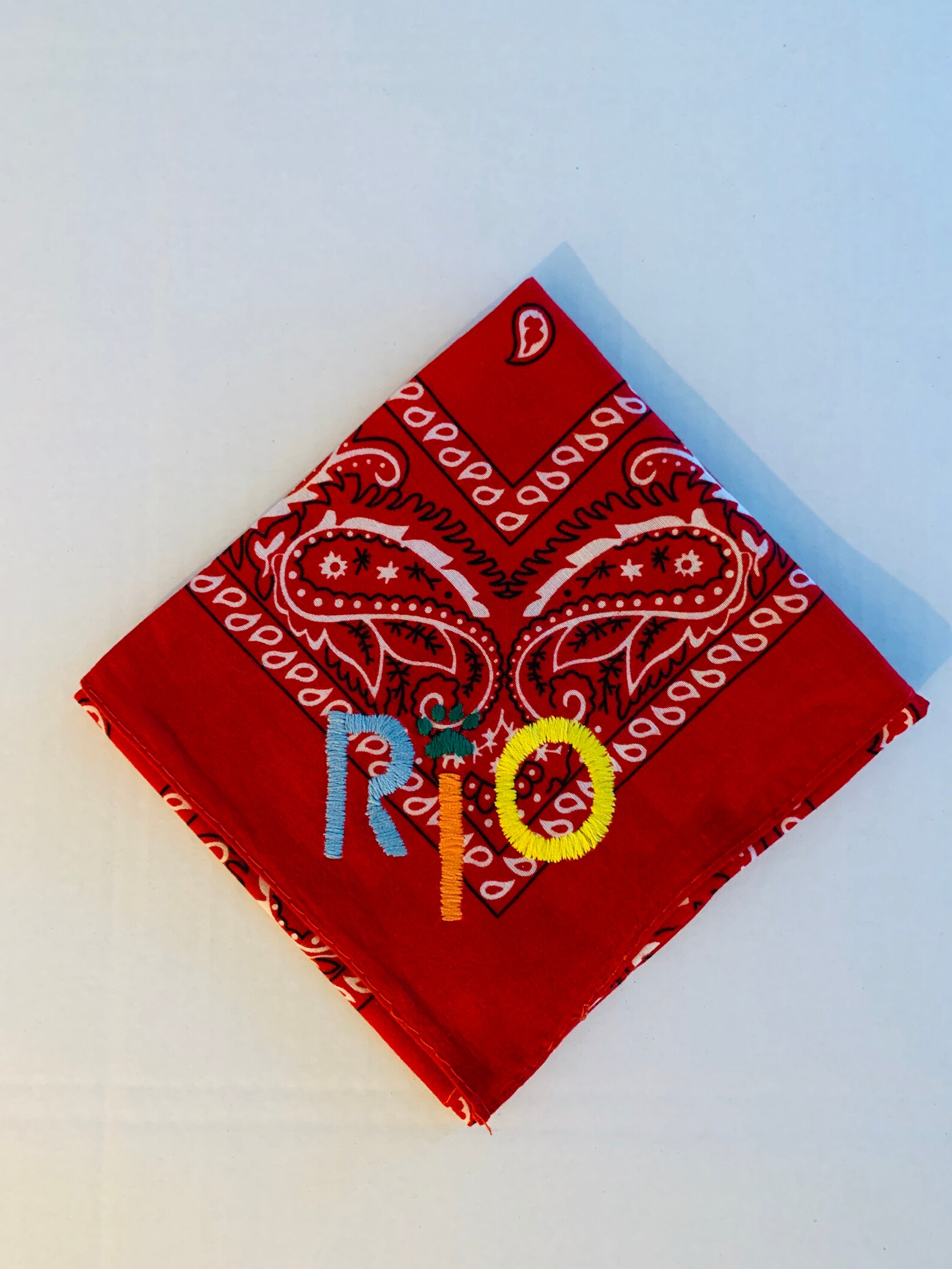 Handmade Custom Bandana 3 Letters Etsy