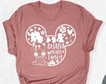 Ohana Means Family Shirt, Ohana Shirt, Lilo And Stitch Shirt, Stitch Shirt, Disney Shirt, Disney Family Shirt, Mickey Head Shirt