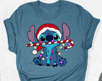 Lilo And Stitch Shirt, Lilo And Stitch Christmas, Stitch Shirt, Disney Christmas Shirt, Disney Shirt, Christmas Shirt, Christmas Gift