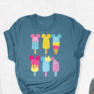 Mickey Ice Cream T-Shirt, Disney Summer Vibes Shirt, Mickey Snacks Outfit, Summer Disney Vacation Tee, Disney Tee Gift, Minnie Ice Cream Tee