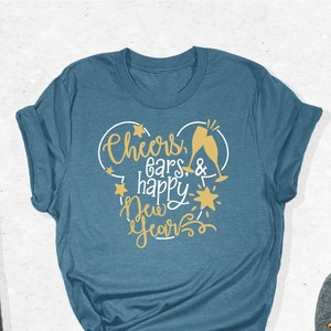 Cheers Ears Happy New Year T-Shirt, Disney Happy New Year Vacation Tee, Disney Mickey Mouse Head Outfit, New Year Gift, New Year Disney Trip