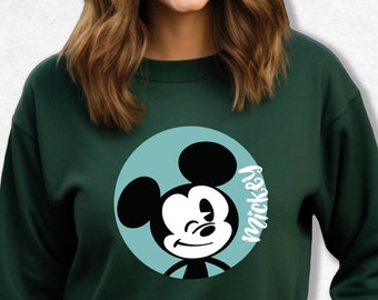 Mickey Head Sweatshirts, Mickey Mouse Sweatshirts, Disneyland Sweatshirts, Disney Sweatshirt, Mickey Mouse Head, Disney Kids Shirt