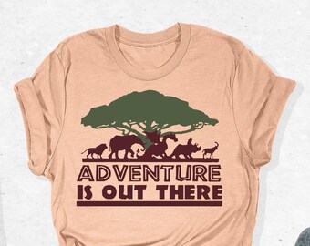 Camisetas "Aventura está ahí fuera", Vacaciones en Disney World, Camiseta Disney Animal Kingdom, Camisetas Disney Safari Adventure, Conjunto "Loco por Disney"
