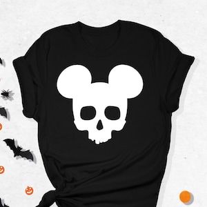 Disney Halloween Shirt, Disney Ear Shirt, Mickey Ear Shirt, Halloween Shirt, Halloween Gifts, Disney Skeleton Shirt, Disney Skull Shirt